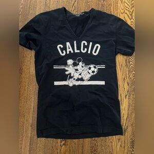 Dolce and Gabbana Disney Mickey Mouse Calcio Soccer Football T-shirt Size 48